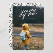 Handskriptzeit der Liebe Feiertagskarte (Vorne/Hinten)