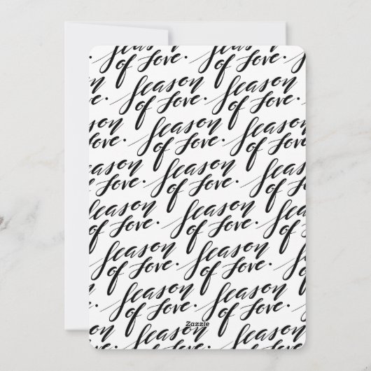 Handskriptzeit der Liebe Feiertagskarte (Rückseite)