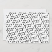 Handskriptzeit der Liebe Fotokarte Feiertagskarte (Rückseite)