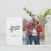 Handskriptzeit der Liebe Fotokarte Feiertagskarte (Stehend Vorderseite)