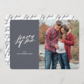 Handskriptzeit der Liebe Fotokarte Feiertagskarte (Vorne/Hinten)