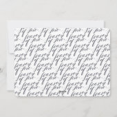 Handskriptzeit der Liebe Fotokarte Feiertagskarte (Rückseite)