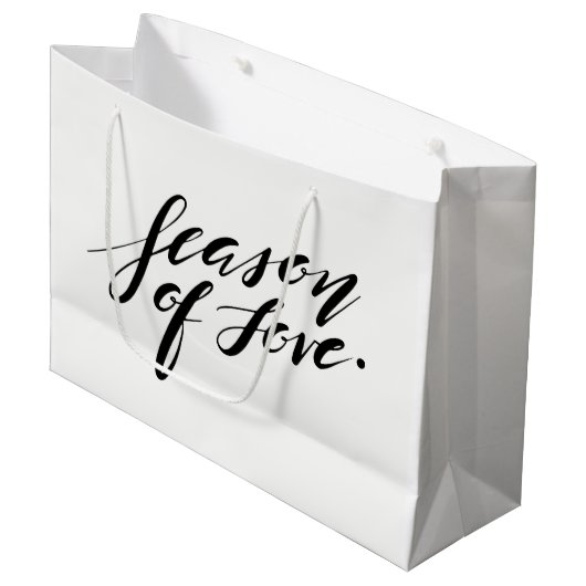Handskriptzeit der Liebe-Geschenktasche Große Geschenktüte (Vorderseite Schrägansicht)