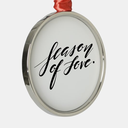 Handskriptzeit der Liebe Ornament Aus Metall (Rechts)