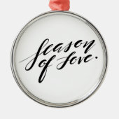 Handskriptzeit der Liebe Ornament Aus Metall (Vorne)