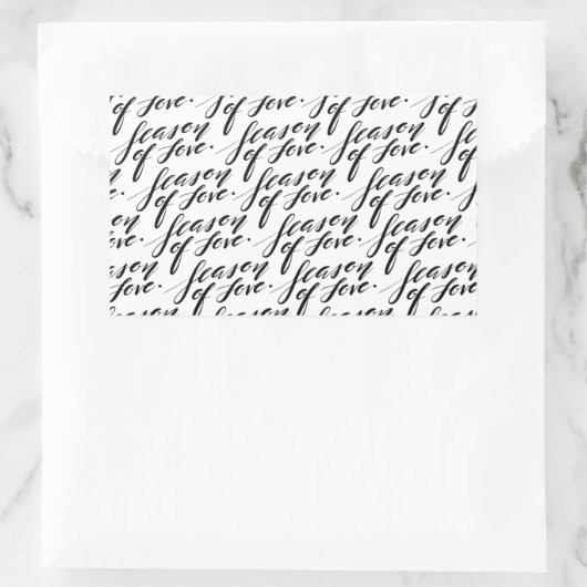 Handskriptzeit der Liebe Rechteckiger Aufkleber (Tasche)