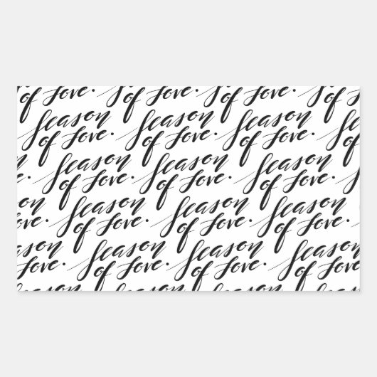 Handskriptzeit der Liebe Rechteckiger Aufkleber (Vorderseite)