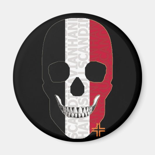 HANDSKULL Ägypten Rundmagnet B2 Magnet (Vorne)