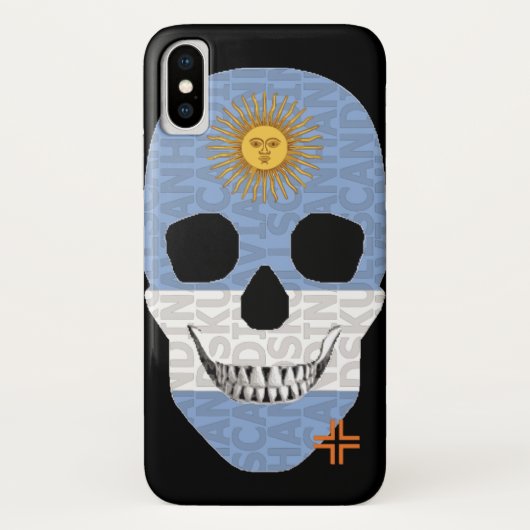 HANDSKULL Argentinien Fall iPhone X B2 Case-Mate iPhone Hülle (Rückseite)