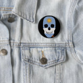 HANDSKULL Argentinien Runder Abzeichen schwarz B2 Button (Beispiel)