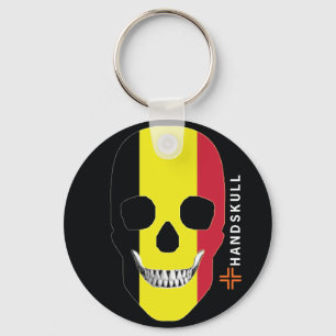 HANDSKULL Belgien, glücklicher Schädel, belgische Schlüsselanhänger