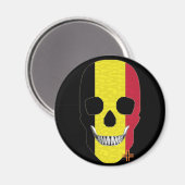 HANDSKULL Belgien Rundmagnet B2 Magnet (Vorderseite/Rückseite)