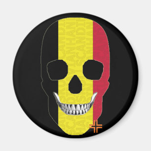 HANDSKULL Belgien Rundmagnet B2 Magnet