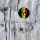HANDSKULL Bolivien Runder Abzeichen schwarz B2 Button (Beispiel)