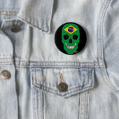 HANDSKULL Brasilien Runde Abzeichen schwarz B2 Button (Beispiel)