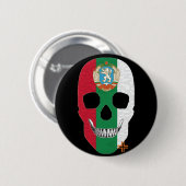 HANDSKULL Bulgarien Runder Abzeichen schwarz B2 Button (Vorne & Hinten)