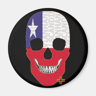 HANDSKULL Chile Rundmagnet B2 Magnet