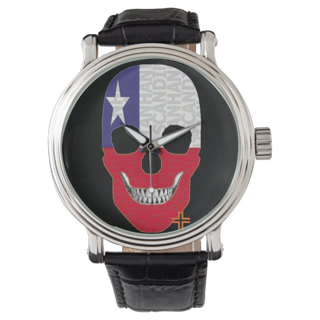 HANDSKULL Chile Uhrenleder B2 Armbanduhr (Vorderseite)