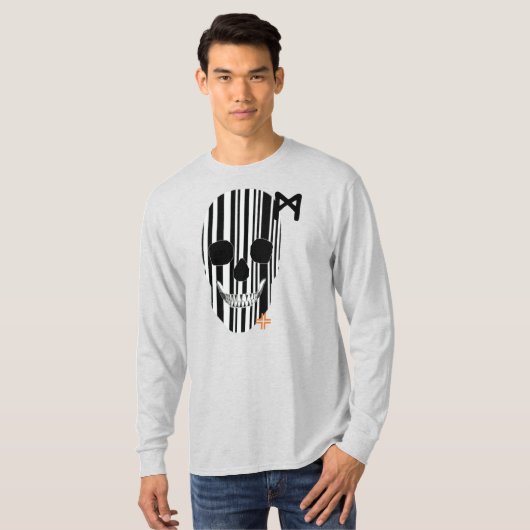 HANDSKULL Codebar Long Sleeve T - Shirt B2 (Vorne ganz)