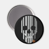 HANDSKULL Codebar runder Magnet B2 (Vorderseite/Rückseite)