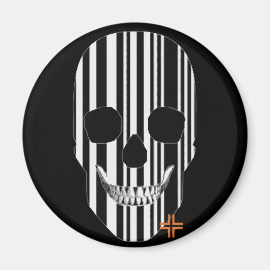 HANDSKULL Codebar runder Magnet B2 (Vorne)