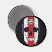 HANDSKULL Costa Rica Rundmagnet B2 Magnet (Vorderseite/Rückseite)