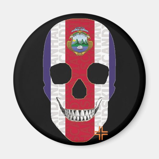 HANDSKULL Costa Rica Rundmagnet B2 Magnet (Vorne)