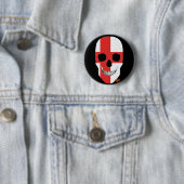 HANDSKULL England Runde Abzeichen schwarz B2 Button (Beispiel)