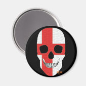 HANDSKULL England Rundmagnet B2 Magnet (Vorderseite/Rückseite)