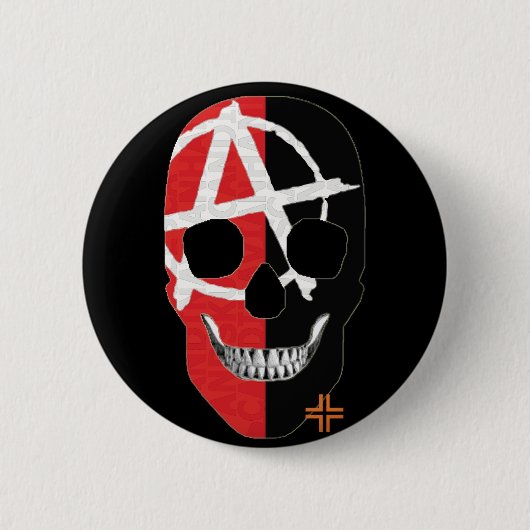 HANDSKULL FAI Abzeichen schwarz B2 Button (Vorderseite)