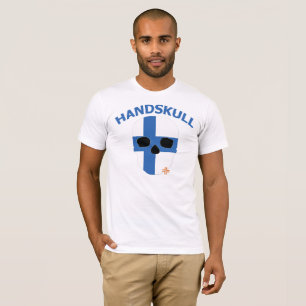 HANDSKULL Finnland - Weißer Kurzarm T-Shirt