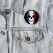 HANDSKULL Frankreich Runder Abzeichen schwarz B2 Button (Beispiel)