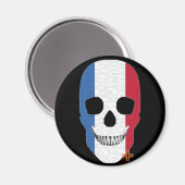 HANDSKULL Frankreich Rundmagnet B2 Magnet (Vorderseite/Rückseite)