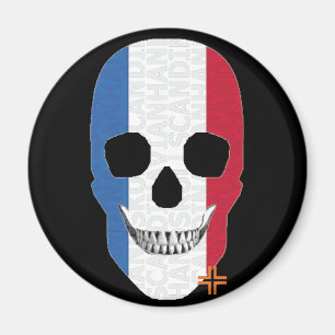 HANDSKULL Frankreich Rundmagnet B2 Magnet