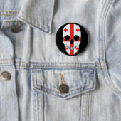 HANDSKULL Georgia Runde Abzeichen schwarz B2 Button (Beispiel)