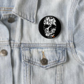 HANDSKULL Hej Round Abzeichen Schwarz B2 Button (Beispiel)