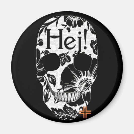 HANDSKULL Hej Rundmagnet B2 Magnet (Vorne)