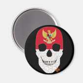 HANDSKULL Indonesien Rundmagnet B2 Magnet (Vorderseite/Rückseite)