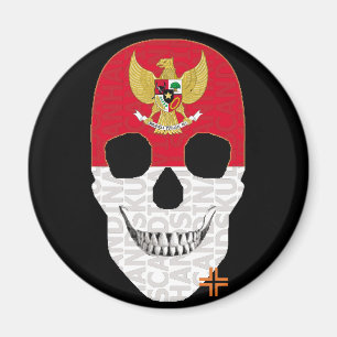 HANDSKULL Indonesien Rundmagnet B2 Magnet