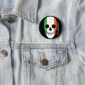 HANDSKULL Irland, glücklicher Schädel, irische Fla Button (Beispiel)
