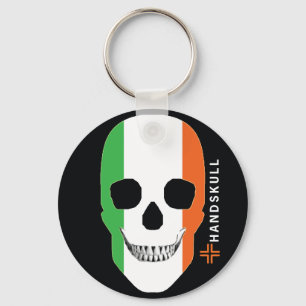 HANDSKULL Irland, glücklicher Schädel, irische Fla Schlüsselanhänger