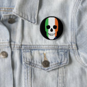 HANDSKULL Irland Runder Abzeichen schwarz B2 Button (Beispiel)