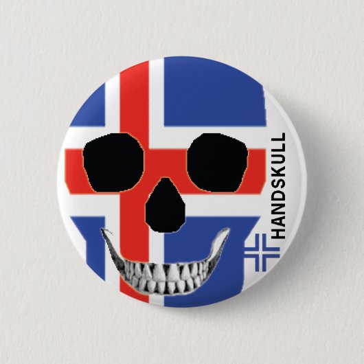 HANDSKULL Island - Knopf Button (Vorderseite)