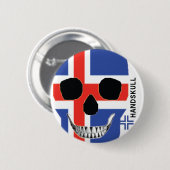 HANDSKULL Island - Knopf Button (Vorne & Hinten)