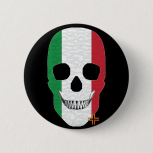 HANDSKULL Italien Runde Abzeichen schwarz B2 Button