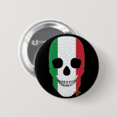 HANDSKULL Italien Runde Abzeichen schwarz B2 Button (Vorne & Hinten)