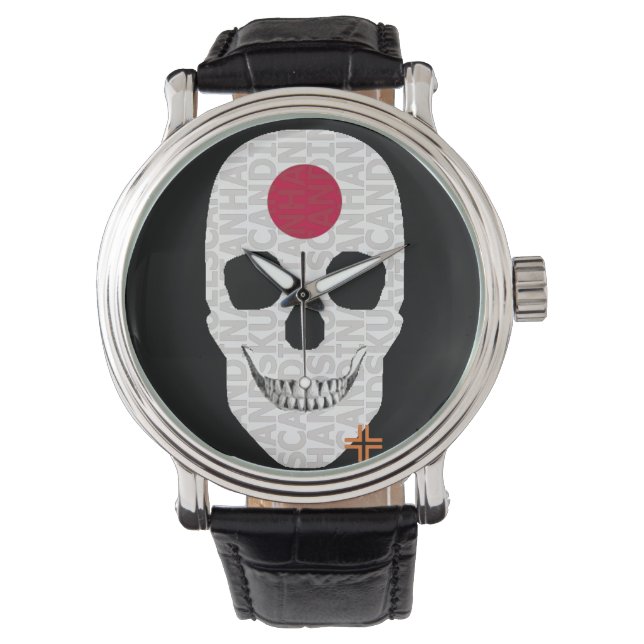 HANDSKULL Japan Uhrenleder B2 Armbanduhr (Vorderseite)