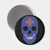 HANDSKULL Kors runder Magnet B2 (Vorderseite/Rückseite)