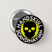 HANDSKULL LIV Ananas Rund Abzeichen schwarz P3 Button (Vorne & Hinten)