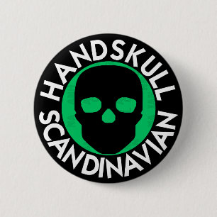 HANDSKULL LIV Emerald Round Abzeichen Black P3 Button